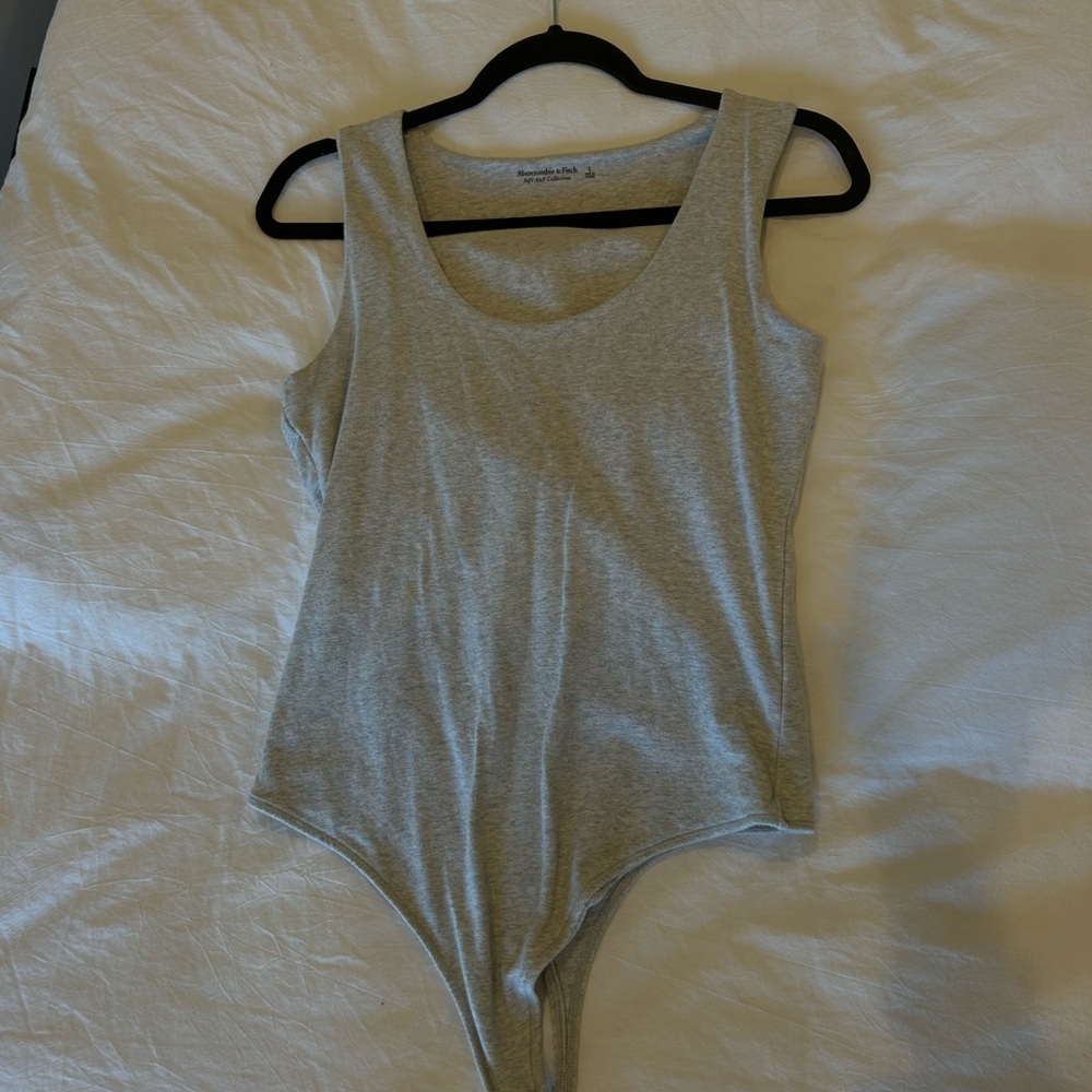 Gray Sleeveless Bodysuit